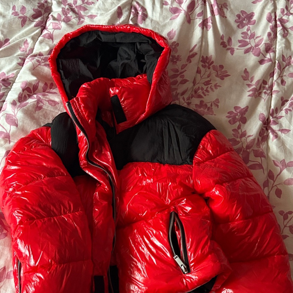 Bagatelle Red and Black Kids Puffer Jacket